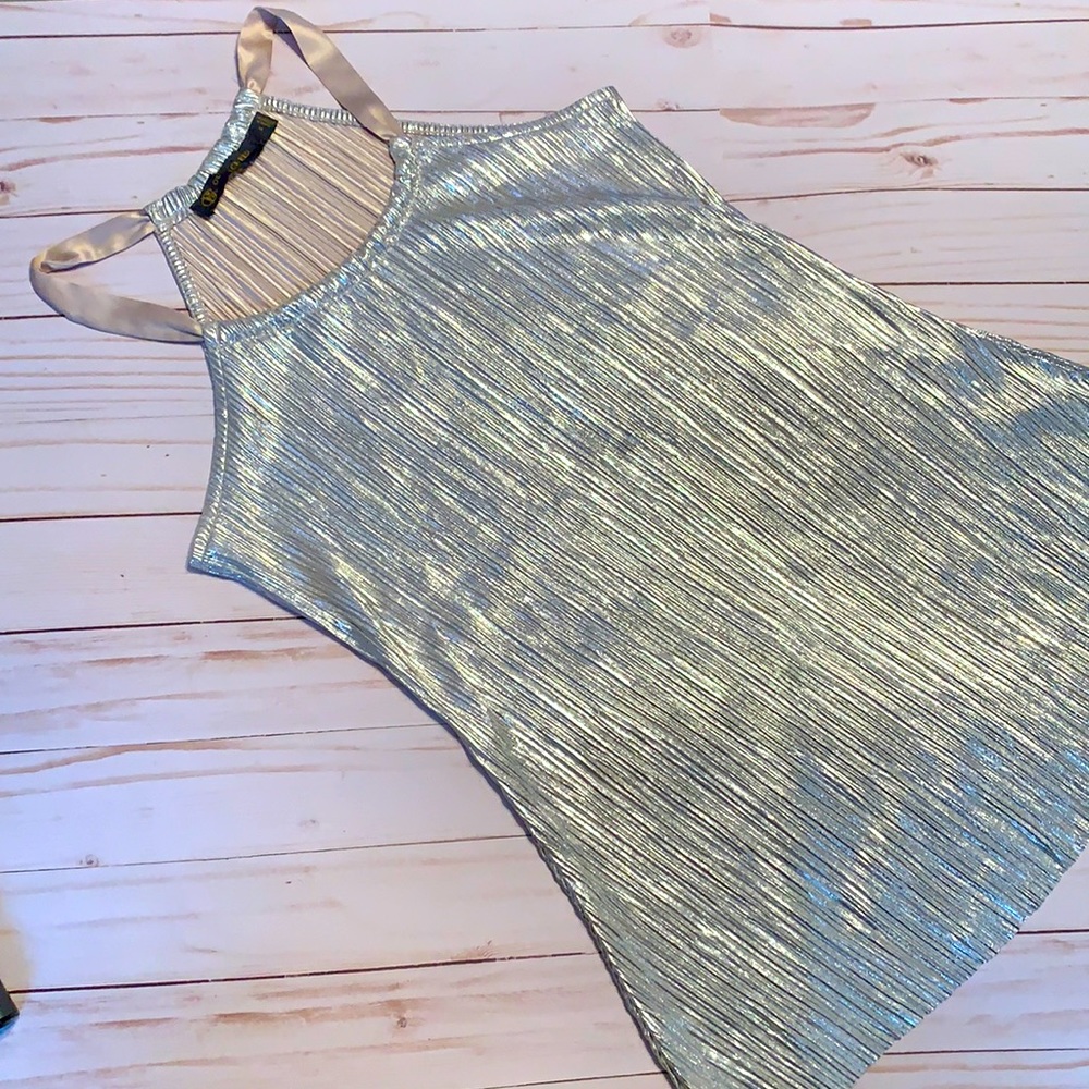 OUTBACK RED Tinsel/liquid Silver sleeveless Top